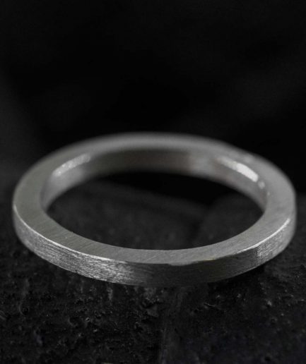 matte silver band ring. simplicity and elegance in form and material. it's a classic value to rely on. wear just one or combine multiple pieces and create your own special 090120 ring artwork on your hands. we call it modern classic.