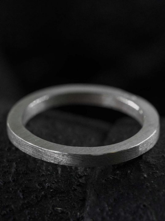 matte silver band ring. simplicity and elegance in form and material. it's a classic value to rely on. wear just one or combine multiple pieces and create your own special 090120 ring artwork on your hands. we call it modern classic.