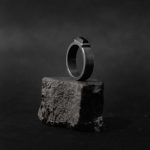 be yourself in the rawest, purest, most naked way ___be bold, be brave, be whoever you want to be while wearing this oxidized matte sterling silver ring mixed with 4 x 9 mm onyx stone.