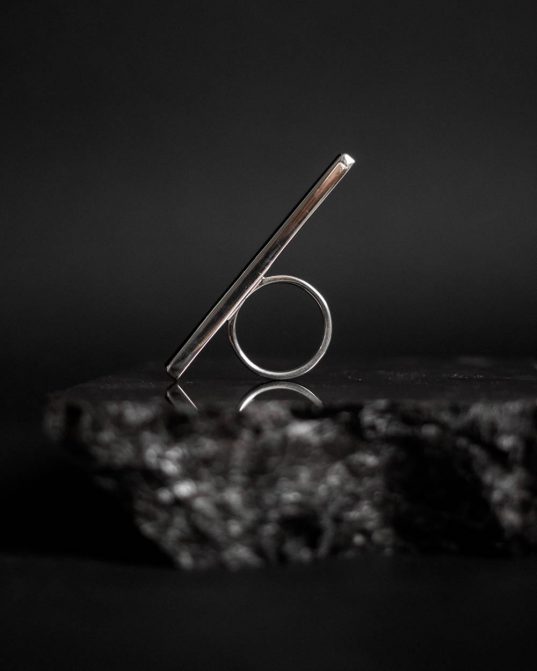 while honoring the power of the minimalism and high end design, this ring embodies simplicity and elegance with its bold design and clean lines.