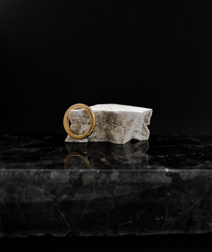 gold-plated silver band ring. simplicity and elegance in form and material. it's a classic value to rely on. wear just one or combine multiple pieces and create your own special 100120 ring artwork on your hands. we call it modern classic.