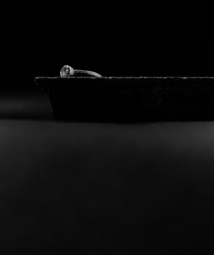 sterling silver ring with rock crystal
