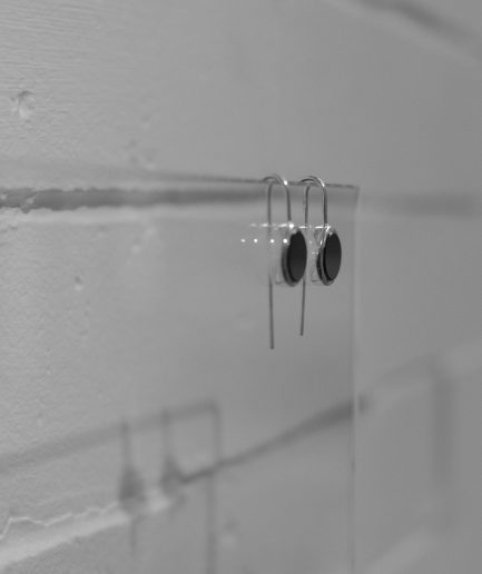 round onyx earrings