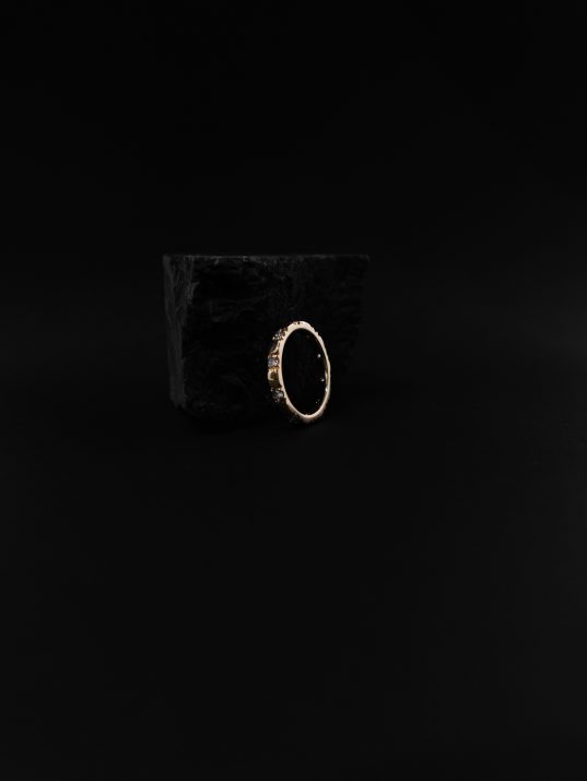 14K solid gold and diamonds ring